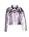 Blumarine Denim Outerwear In Light Purple