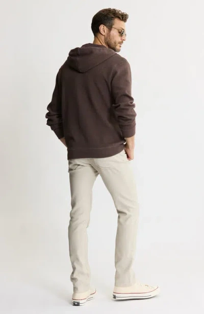 Jachs Textured Knit Hooded Pullover In Brown