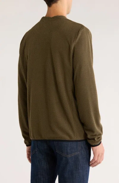 Rainforest Vault Chevron Crewneck Pullover In Green