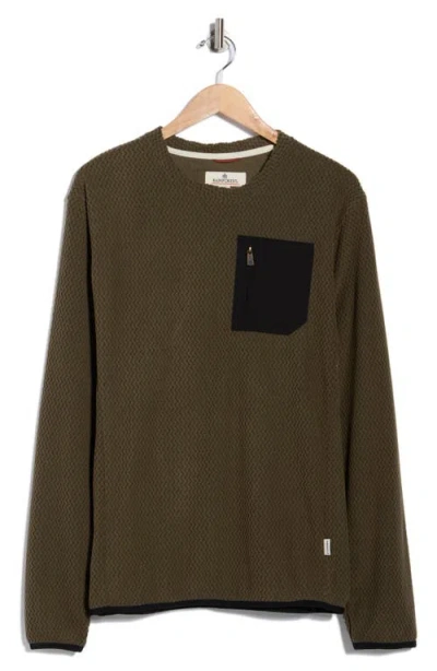 Rainforest Vault Chevron Crewneck Pullover In Green