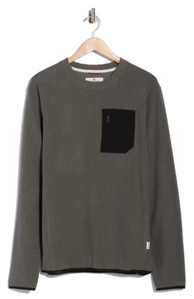 Rainforest Vault Chevron Crewneck Pullover In Gray