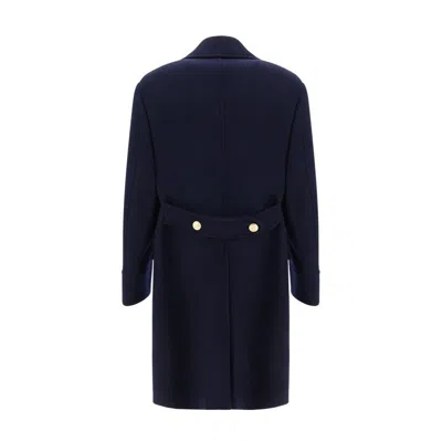 Brunello Cucinelli Martingale Double-breast Coat Men In Blue