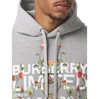 Burberry Montage-print Hoodie In Gray