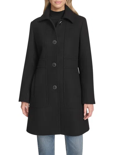 Andrew Marc Emmeline Wool Blend Coat In Multi