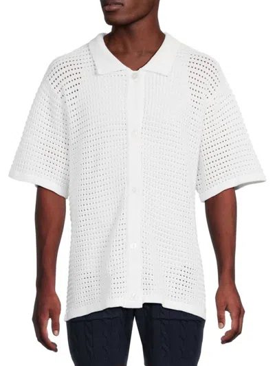 Krost Venice Short Sleeve Button Up Shirt In White