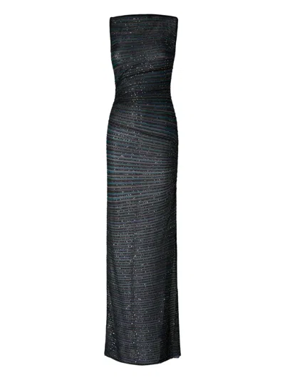 Missoni Strapless Maxi Sequin Dress Striped In Multi