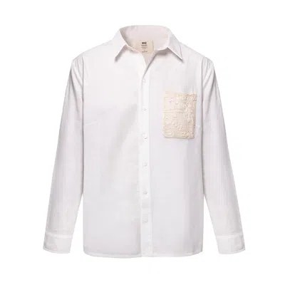 Raw Potential Men's Neutrals / White Teria Organic Cotton Unisex Shirt In White