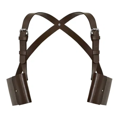 Badass & Goddess Leather Men's Brown / Silver Holsters Harry - Dark Brown In Multi