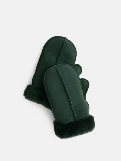 Alex Mill Owen Barry X  Mittens In Suede Shearling