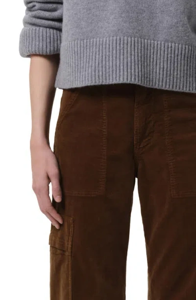 Citizen Of Humanity Citizens Of Humanity Marcelle Low Rise Barrel Corduroy Cargo Pants In Burgundy