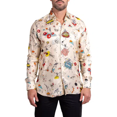 Maceoo Fibonacci Ascension Contemporary Fit Button-up Shirt In Multi ...