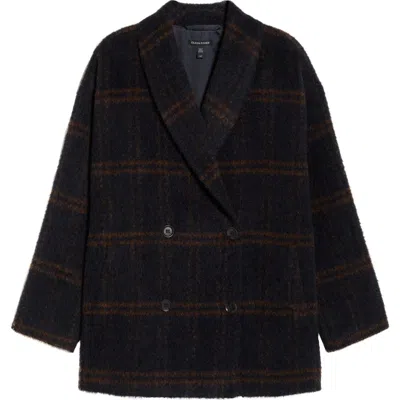 Eileen Fisher Shawl Collar Alpaca & Wool Blend Coat In Multi
