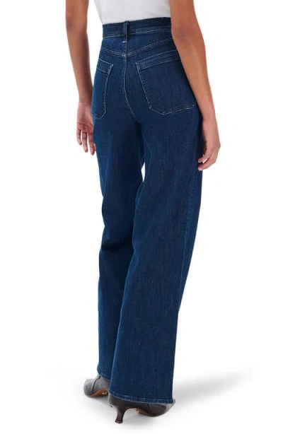 Rag & Bone Flexi Hadley High Waist Wide Leg Jeans In Blue