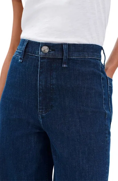 Rag & Bone Flexi Hadley High Waist Wide Leg Jeans In Blue