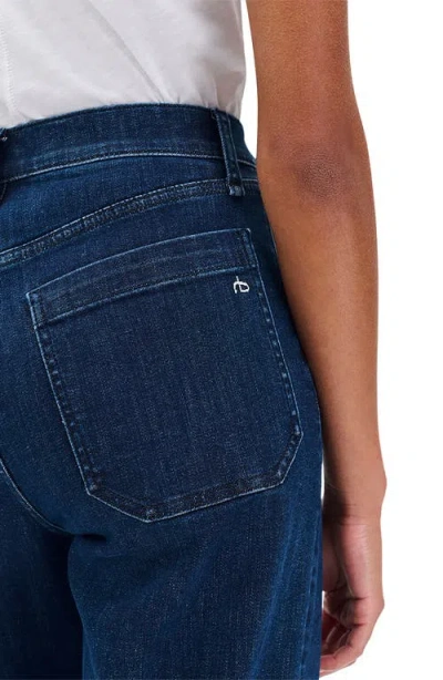 Rag & Bone Flexi Hadley High Waist Wide Leg Jeans In Blue