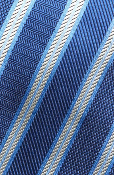 David Donahue Stripe Silk Tie In Multi