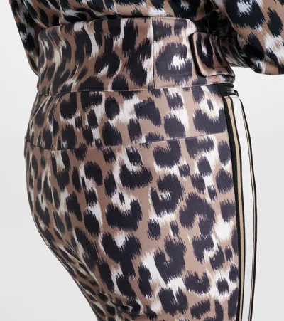 ELANCIA豹纹印花滑雪裤