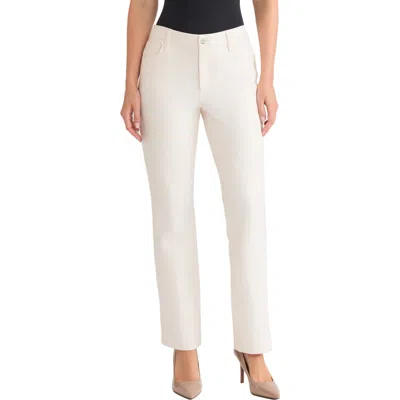 Jones New York Women's Lexington High Rise Straight Leg Pants In White