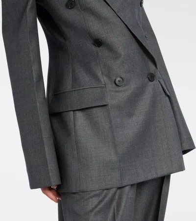 Givenchy Double-breasted Jacket In Wool In Gray