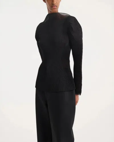 Rohe Sculptural Plisse Top In Black