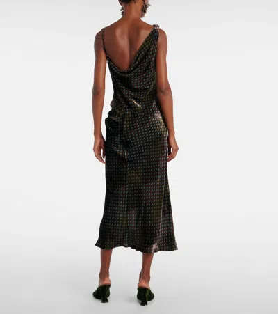 Dries Van Noten Asymmetric Printed Gown In Multi