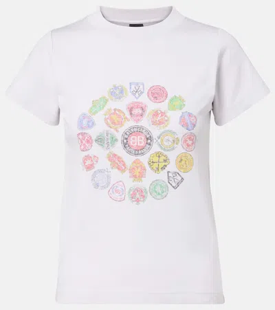 Balenciaga White T-shirt With Logo Prints In White