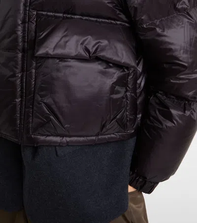 Sacai Layered Wool Down Jacket In Black