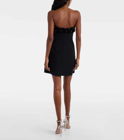 Rebecca Vallance Embellished Strapless Minidress In Black
