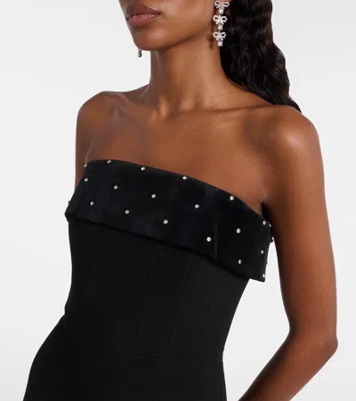 Rebecca Vallance Embellished Strapless Minidress In Black