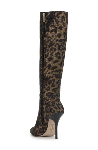 Jessica Simpson Women's Lovienn Stiletto Knee-high Dress Boots In Animal Print