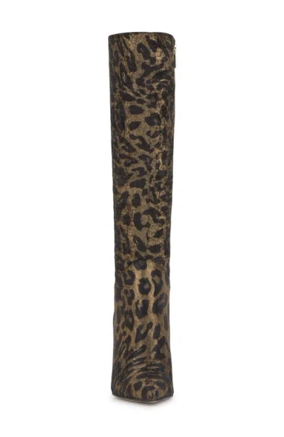 Jessica Simpson Women's Lovienn Stiletto Knee-high Dress Boots In Animal Print