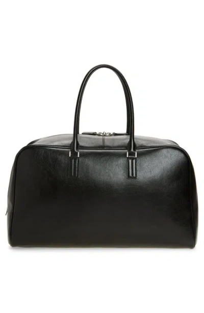 Tom Ford Supple Grain Leather Bowling Bag In Black