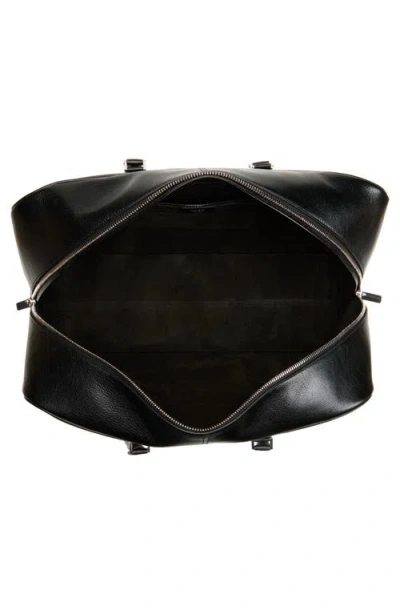 Tom Ford Supple Grain Leather Bowling Bag In Black