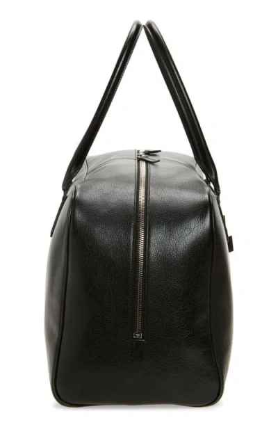Tom Ford Supple Grain Leather Bowling Bag In Black