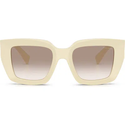 Miu Miu Sonnenbrille Mit Eckigem Gestell In White