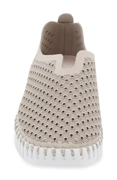 Ilse Jacobsen Tulip Perforated Slip-on Sneaker In Brown