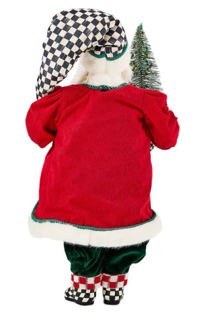 Mackenzie-childs Mackenzie Childs Check It Out Fabric Santa With Tree In Multi