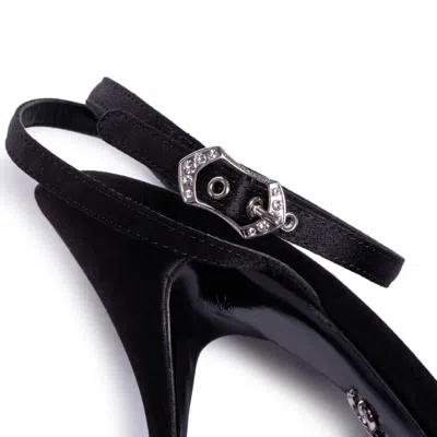 Dolce & Gabbana Black Goatskin Sandal In Multi