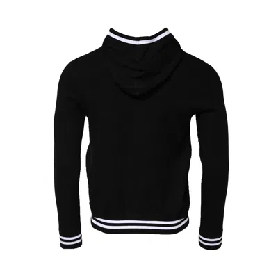 Pre-owned Dolce & Gabbana Black Hooded Logo Print Sweatshirt Men's Sweater ()