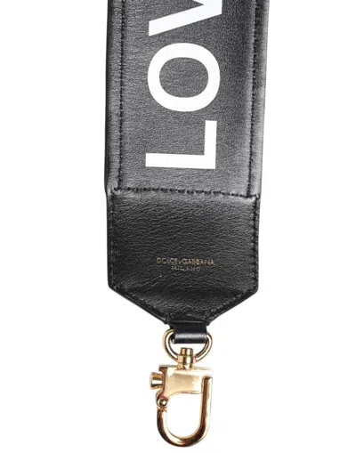 Dolce & Gabbana Black Leopard Print Reversible Bag Shoulder Women's Strap In Multi