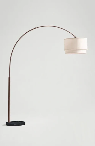 Brightech Mason 81" Led Arc Floor Lamp With Heavy-weighted Marble Base In Neutral