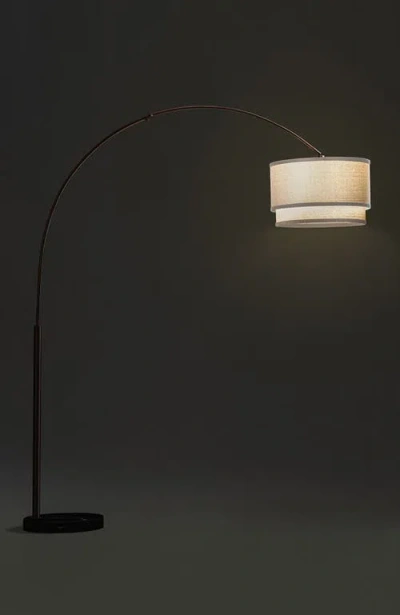 Brightech Mason 81" Led Arc Floor Lamp With Heavy-weighted Marble Base In Neutral