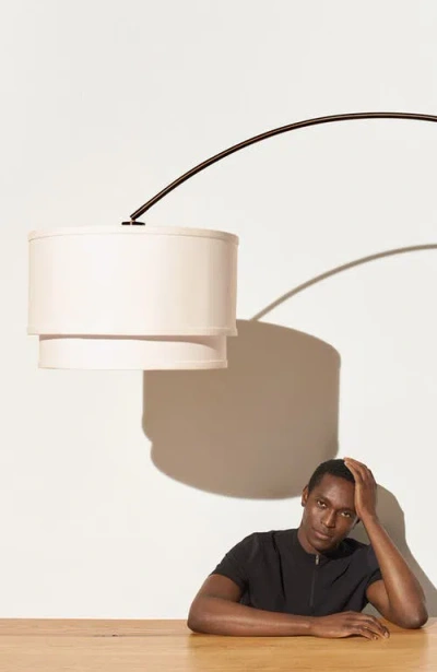 Brightech Mason 81" Led Arc Floor Lamp With Heavy-weighted Marble Base In Neutral