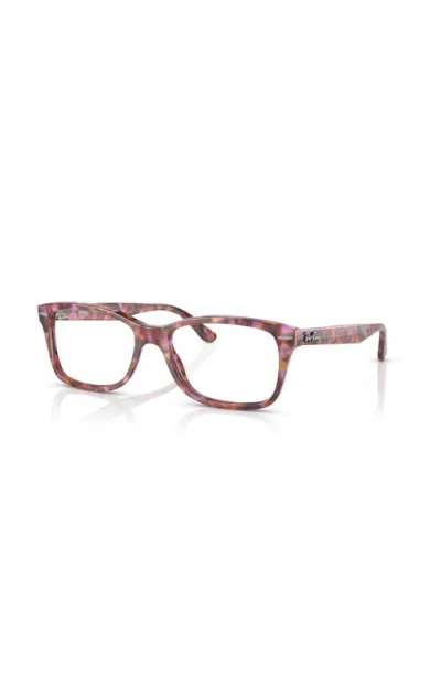 Ray Ban Ray-ban 55mm Square Optical Glasses In Pink