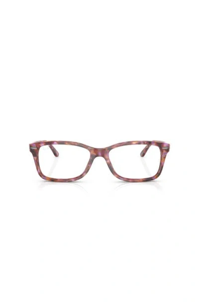 Ray Ban Ray-ban 55mm Square Optical Glasses In Pink