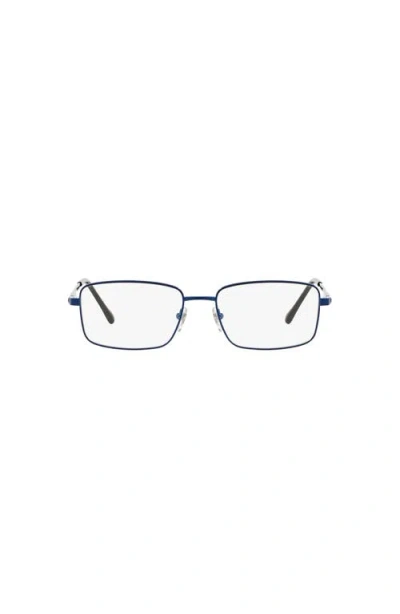 Sferoflex 57mm Rectangle Optical Glasses In Blue