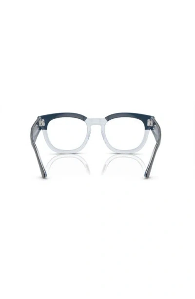 Ray Ban Ray-ban 48mm Square Optical Glasses In Blue