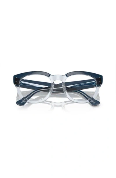 Ray Ban Ray-ban 48mm Square Optical Glasses In Blue