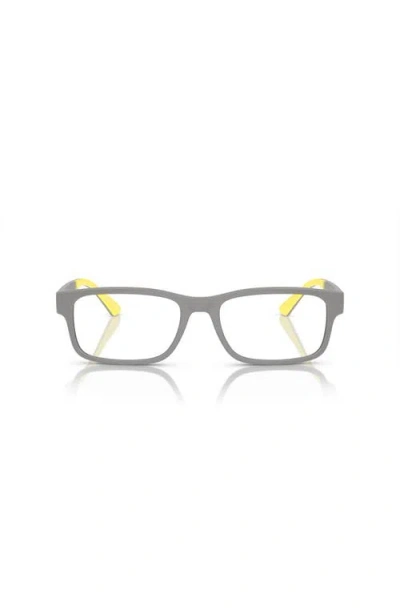 Armani Exchange 56mm Rectangle Optical Glasses In Gray