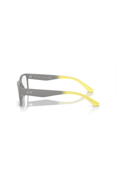 Armani Exchange 56mm Rectangle Optical Glasses In Gray